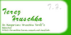 terez hruschka business card